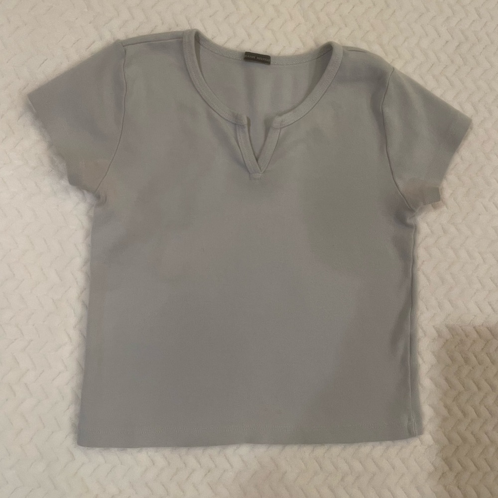 Brandy Melville Light Gray Short Sleeve Tee